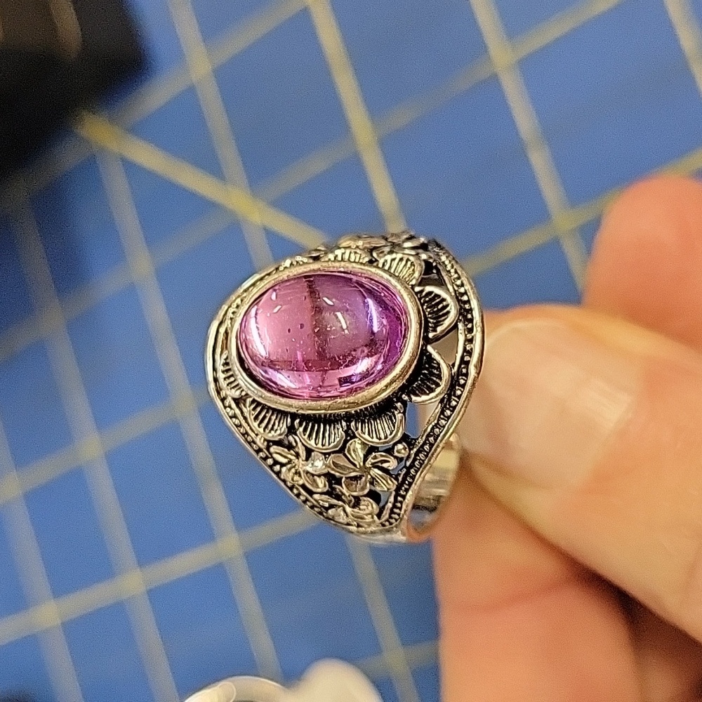 Silver and Purple Ring